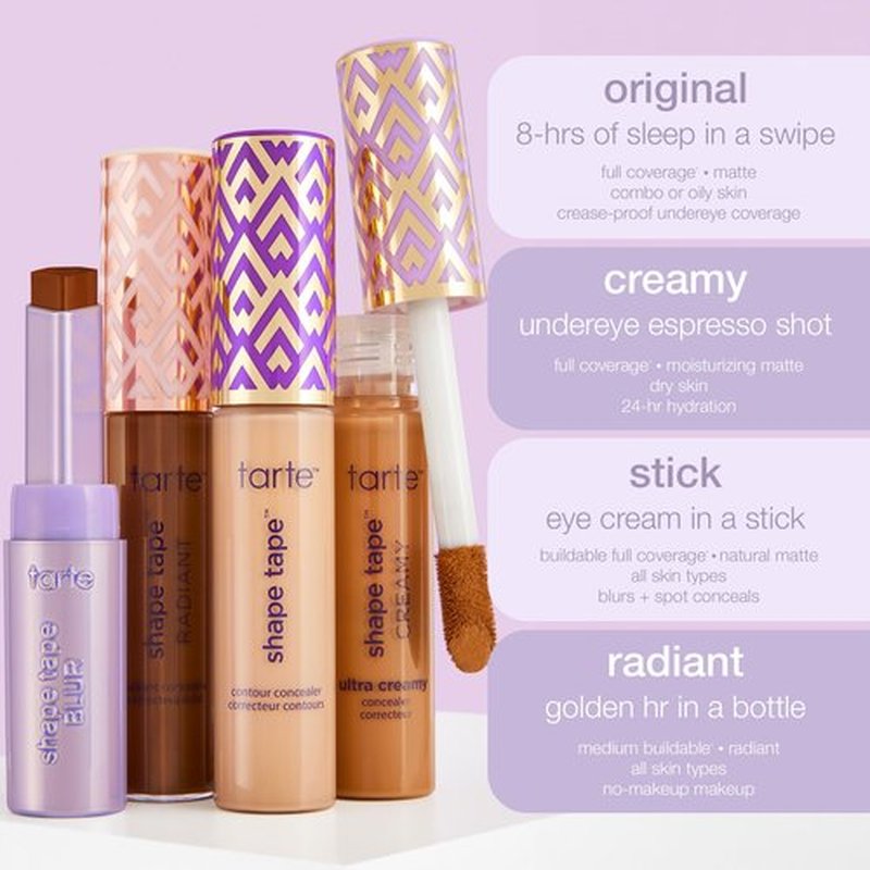 tarte shape tape radiant concealer – Medium-Coverage, Hydrating Finish Under Eye Concealer for Dark Circles, Redness & Discoloration, Vegan, Cruelty-Free, full size, 22N light neutral