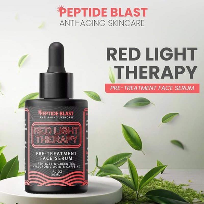 Red Light Therapy Activation Serum - Deep Penetration with Green Tea & Hyaluronic Acid | Reduces Fine Lines & Wrinkles – 1 oz