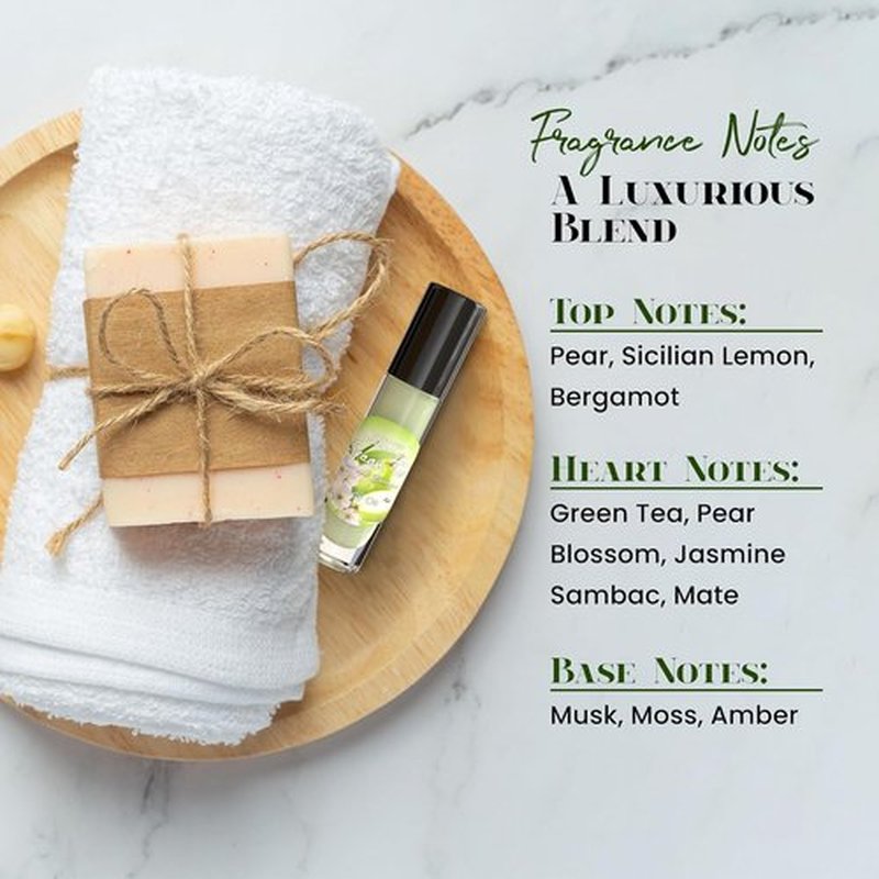 MOBETTER Fragrance Oils - Green Tea Pears & Blossoms Body Oil | Refreshing Scent for All-Day Wear