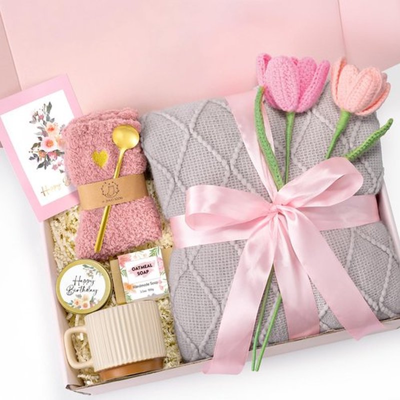Birthday Gifts for Women, Get Well Soon Gifts Package, Thinking of You Box Care Package, Happy Birthday Gifts for Her, Mother's Day, Sister, Best Friend, Wife, Girlfriend, Birthday Gifts Ideas (Grey)