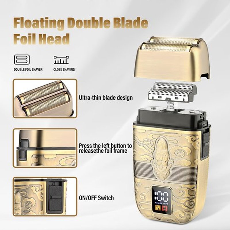 Saoilli Professional Hair Trimmer Hair Clippers for Men, Nose Hair Trimmer Men's Shaver Set,Cordless T-Blade Beard Trimmer Barber Clippers,Electric Foil Shavers Razor for Men Haircutting Kit