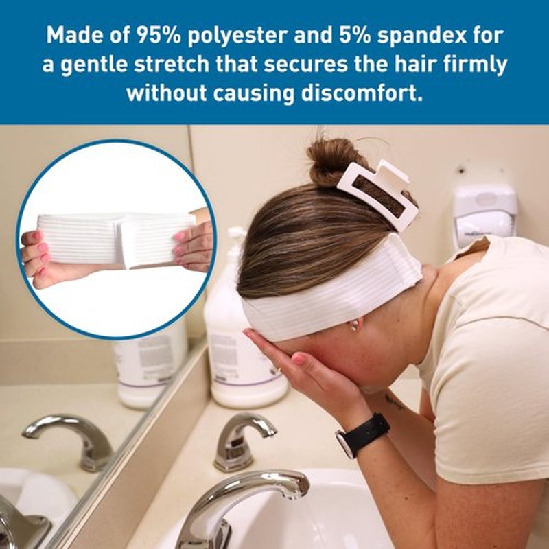 BodyMed Disposable Medical & Spa Headbands - 48 Count, Easy Closure for One-Time Use in Clinical & Spa Setting