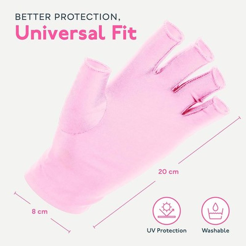 SUNUV LED Gloves - UPF 50+ Anti-UV Protection for Gel Nails | Professional Nail Tech Essential