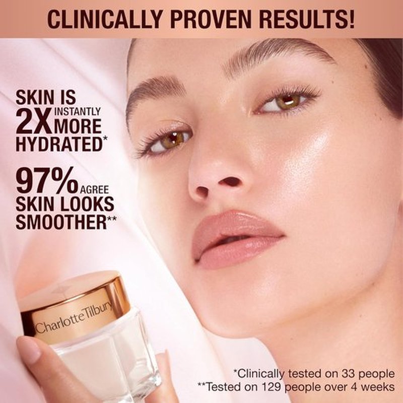 Charlotte Tilbury Magic Cream & Serum Bundle - Firming Hydrating Skincare Duo with Vitamin C & Hyaluronic Acid (2 Piece Set)