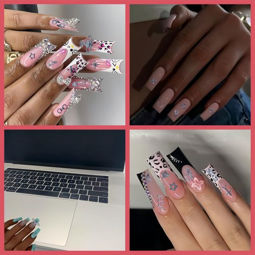 GAWRJ 104 Pcs Long Lasting Metal Alloy Nail Charms Kit, Perfect for Unique Nail Art Decorations, Including Silver Stars, Planets, Hollow Crosses & Gemstone Pins, Affordable and Detailed