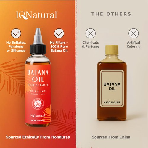 Organic Raw Batana Oil for Hair Growth Oil Women & Men, Pure Natural Batana from Honduras 4oz, Healthy, Thicker, Stronger, Hair Moisturizer for Black Women, Aceite de Batana Para la Caida del Cabello