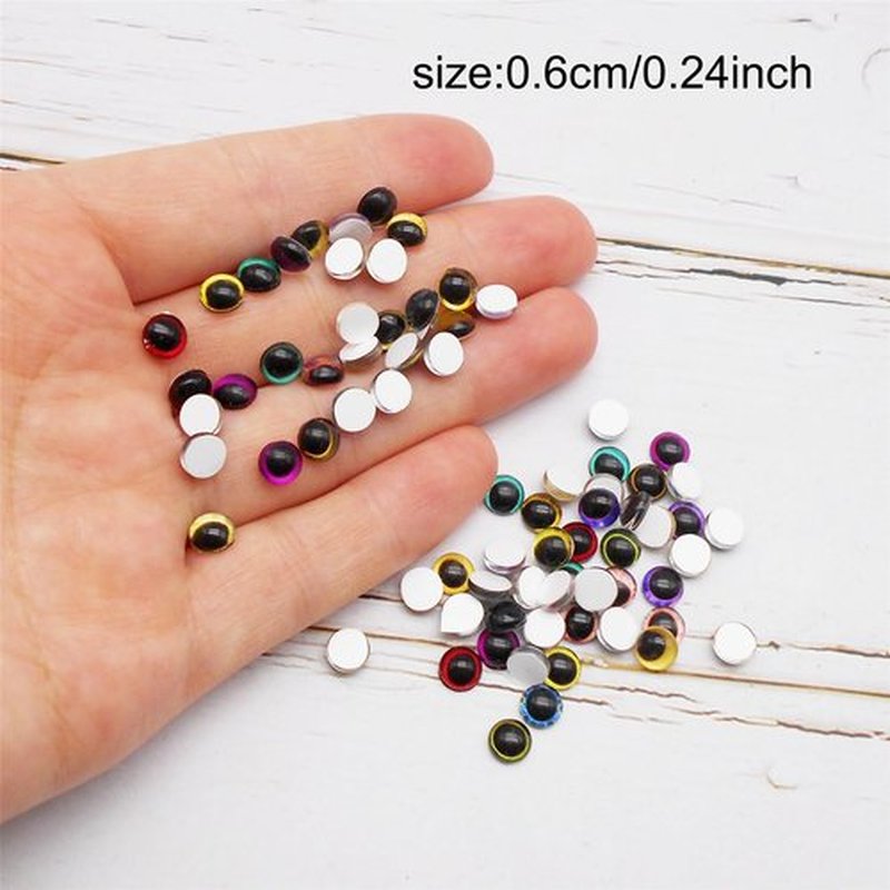150 Pieces 6MM Mixed Dragon Eyes Beads Charms for Acrylic Nails Art Decoration Jewelry Accessories Manicure Craft Supplies 0.24inches (Color B)