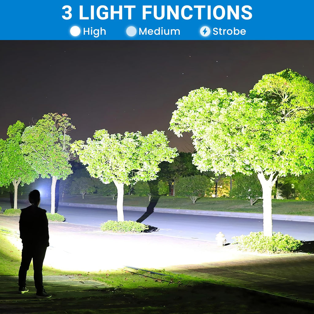 Kungf Rechargeable Headlamp 3 Pack, 99,000 Lumens Super Bright Head Lamp with 3 Modes, 90° Adjustable LED Head Light for Forehead, IPX6 Waterproof Headlamps for Adults,Camping,Hiking