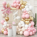 Skiennix Balloon Garland Arch Kit - 109 Pieces Blush Pink & Gold Latex Balloons for Birthday & Bridal Showers