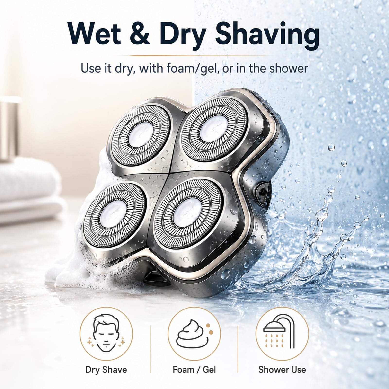 Compatible with Pitbull Shaver Replacement Blade,2 Pack Fit for Skull Shaver Replacement Heads,Pro 4Replacement Blades Fit for Skull Pitbull ShaverGold/Silver/Butterfly Kiss/Platinum/Diamond PRO.