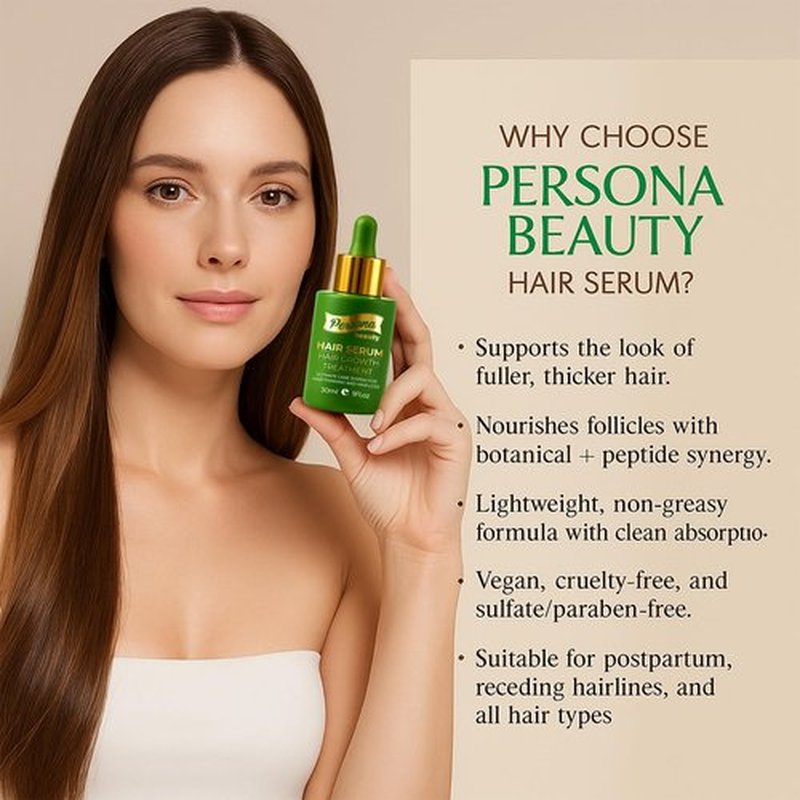 Hair Growth Serum – Advanced Biotin with Caffeine, Peptides, Botanical Extract for Thicker, Fuller, Longer Hair, Reduces Hair Thinning, Hair Regrowth Tonic, Hair Loss Treatment for Men & Women, 30ml