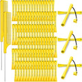 WILLBOND Hair Perm Rods - 96 Pcs Plastic Cold Wave Curlers with 2 Steel Pintail Combs | 0.28 Inch, Yellow