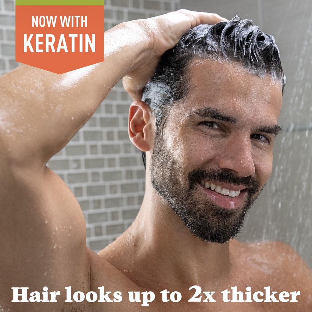 Just for Men Control GX Grey Reducing 2-in-1 Shampoo and Conditioner, Gradual Hair Color with Keratin for Stronger Thicker and Healthier Looking Hair, 4 Fl Oz - Pack of 1