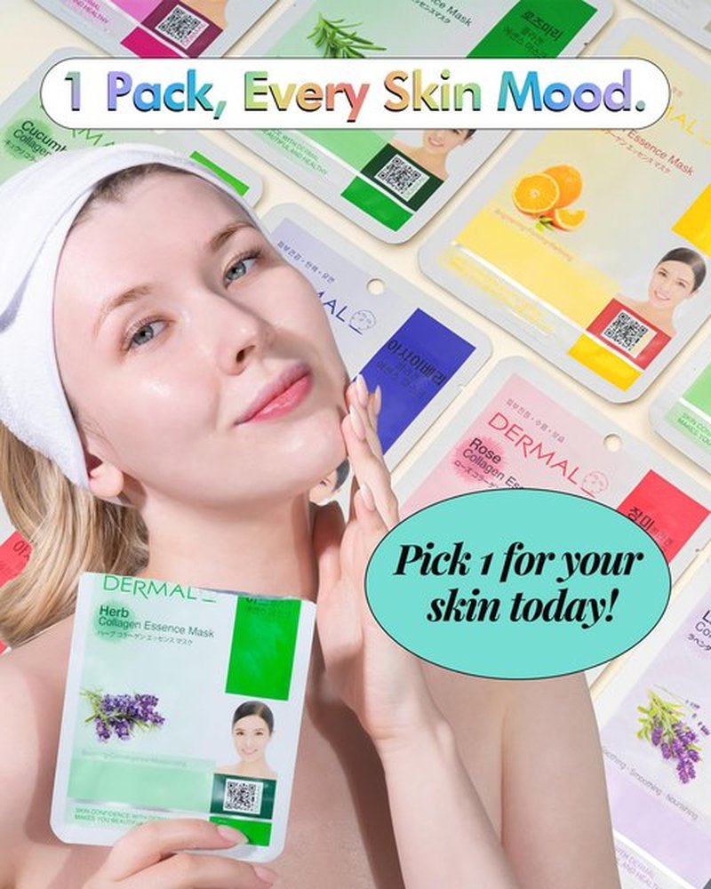 DERMAL 32 Combo Pack Made in Korea Facial Mask – 20+ Years of K-Beauty Experience, Premium Quality Korean Sheet Masks for Daily Skincare Routine