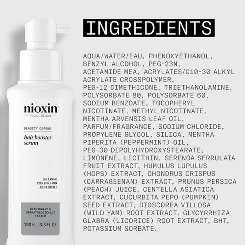 Nioxin Hair Booster Serum - Advanced Leave-In Treatment for Stronger, Healthier Hair | 3.4 Fl Oz