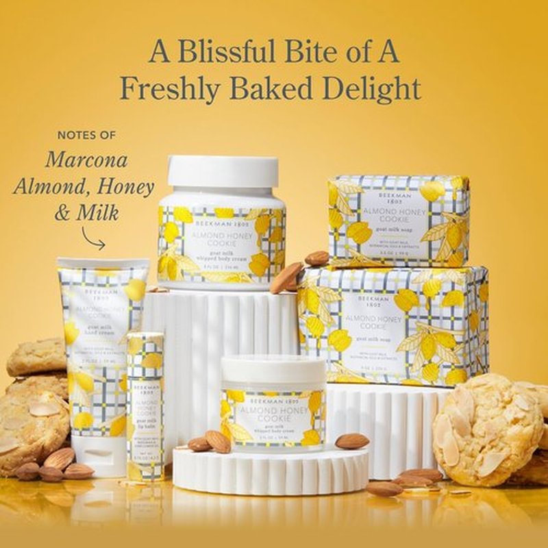 Beekman 1802 Goat Milk Hand Cream - Almond Honey Cookie Scent - Moisturizing & Non-Greasy - 2 oz