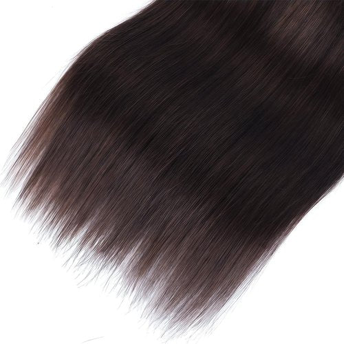 Dark Brown Human Hair Bundles Color 4 Straight 18 20 22 Inch Brazilian Virgin Double Weft Chocolate Brown Hair Extensions Soft Smooth Bouncy for Black Women