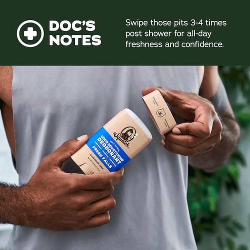 Dr. Squatch Natural Men’s Deodorant - Aluminum-Free Charcoal Formula for 72-Hour Odor Protection | Rainforest Rapids & Cool Fresh Aloe, 2.65oz Stick (2-Pack)