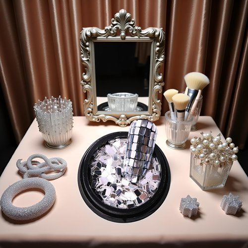 Nail Sequins Silver Square Sequins Nail Art Supply for Nails Decoration Makeup DIY Arts Crafts Nail Art and Polish