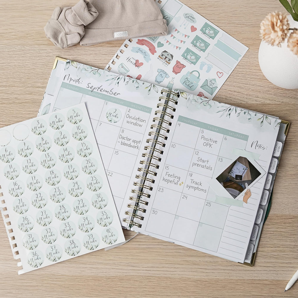 Pregnancy Journal and Memory Book with Stickers and Keepsake Pocket - Lovely Must Have Gift for First Time Moms to Be - The Perfect Planner to Track Your Little Ones Life-Changing Journey