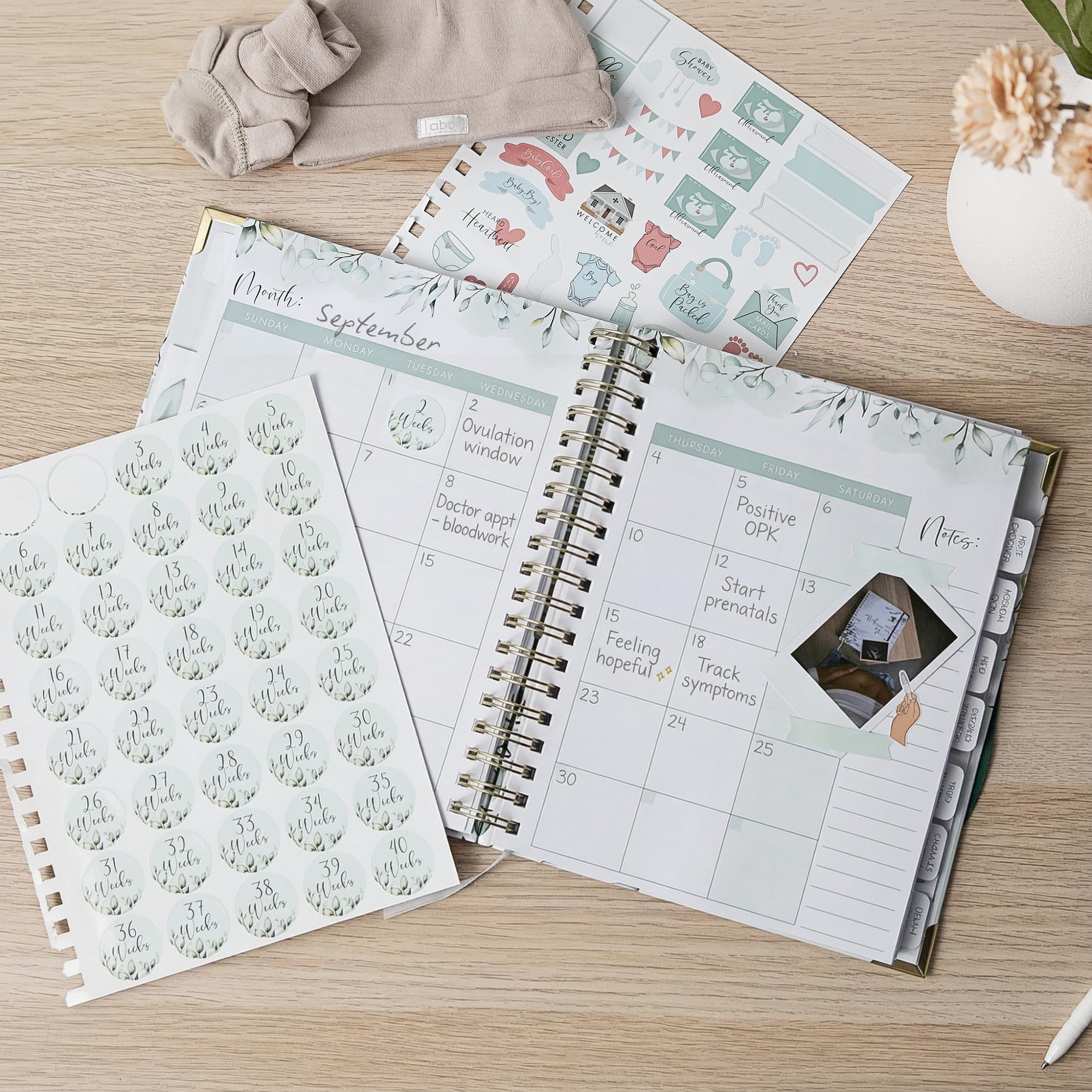 Pregnancy Journal and Memory Book with Stickers and Keepsake Pocket - Lovely Must Have Gift for First Time Moms to Be - The Perfect Planner to Track Your Little Ones Life-Changing Journey