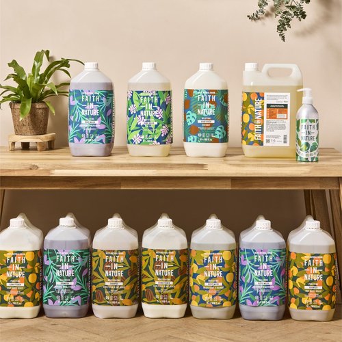 Faith In Nature Natural Hand Wash & Body Wash Set - Vegan & Cruelty Free, No SLS or Parabens - 2 x 169 fl oz Value Bundle Pack, Grapefruit & Orange