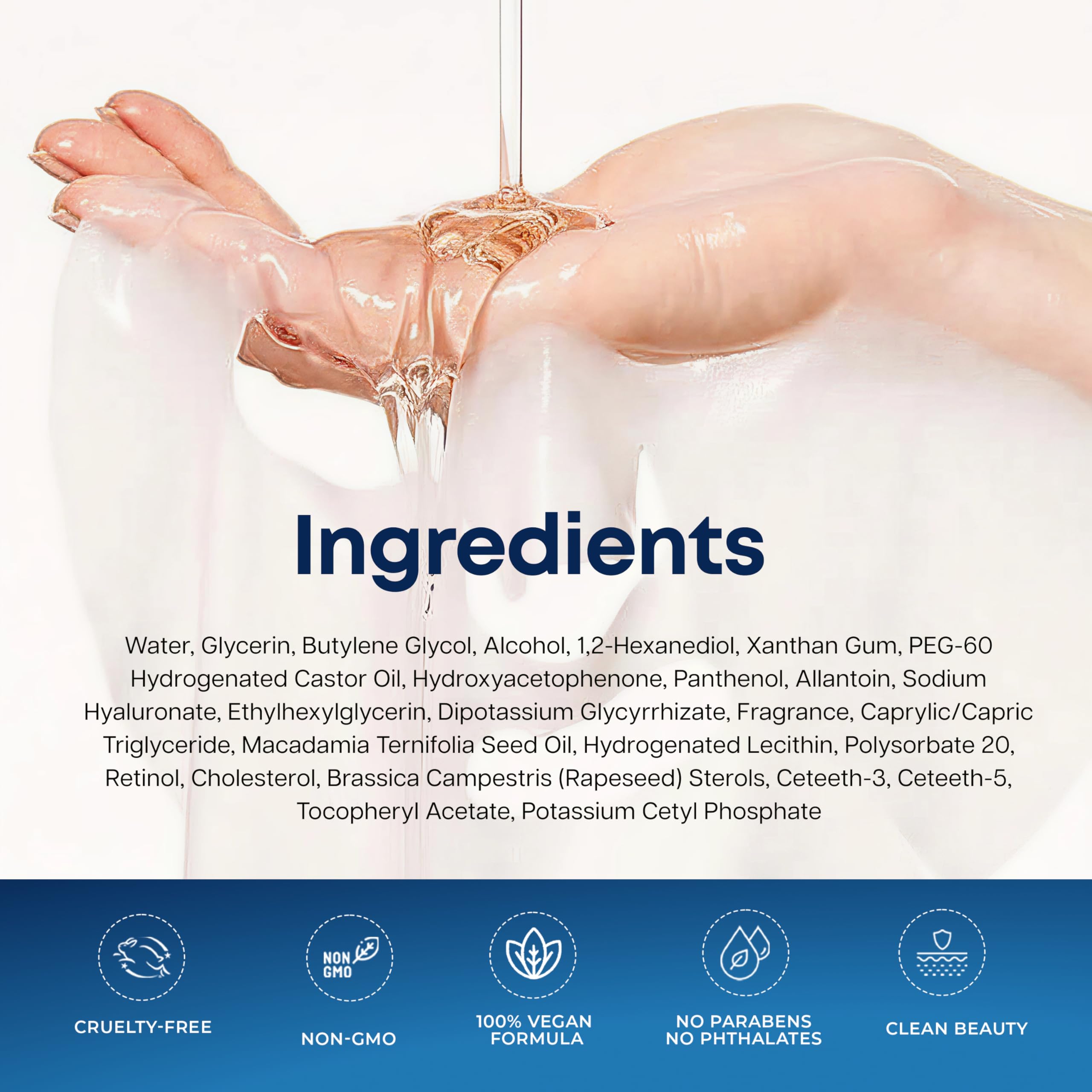 Clear Beauty Sheet Mask with Hyaluronic Acid & Retinol – Hydrating & Anti-Aging Formula For Dry, Dull, Wrinkled Skin – Dermatologist Tested, Korean Skin Care – Vegan Clean Beauty – 5 Sheets