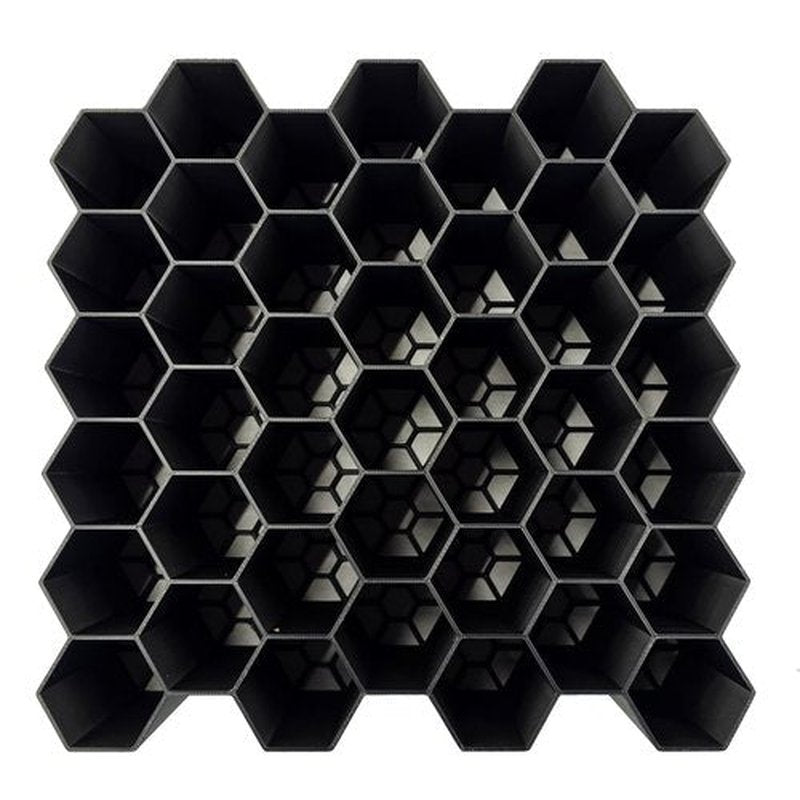 HexRacks Hair Dye Holder - Shades EQ & More - Wall Mountable or Stackable - Hair Sylist Dye Holder Rack | Holds 42 Bottles Per Section