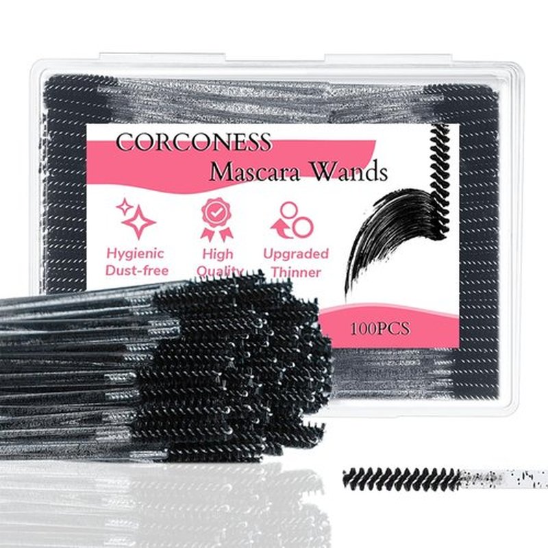 Skiennix Mini Spoolies for Eyelash Extensions - 100 Disposable Micro Brushes for Lash Techs