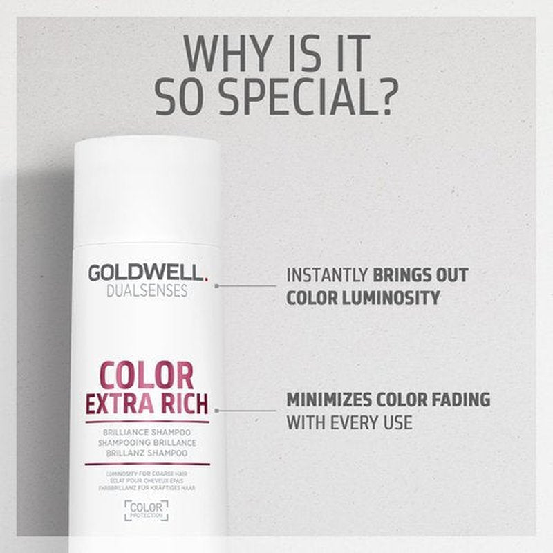 Goldwell Dualsenses Color Shampoo - Extra Rich Brilliance for Vibrant, Healthy Hair | 10.1 Fl Oz
