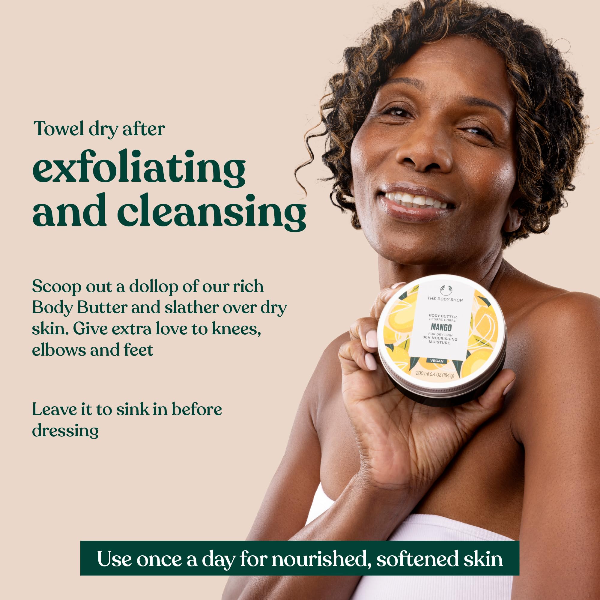 The Body Shop Mango Body Butter – Nourishing & Moisturizing Skincare for Very Dry Skin – Vegan – 1.62 oz