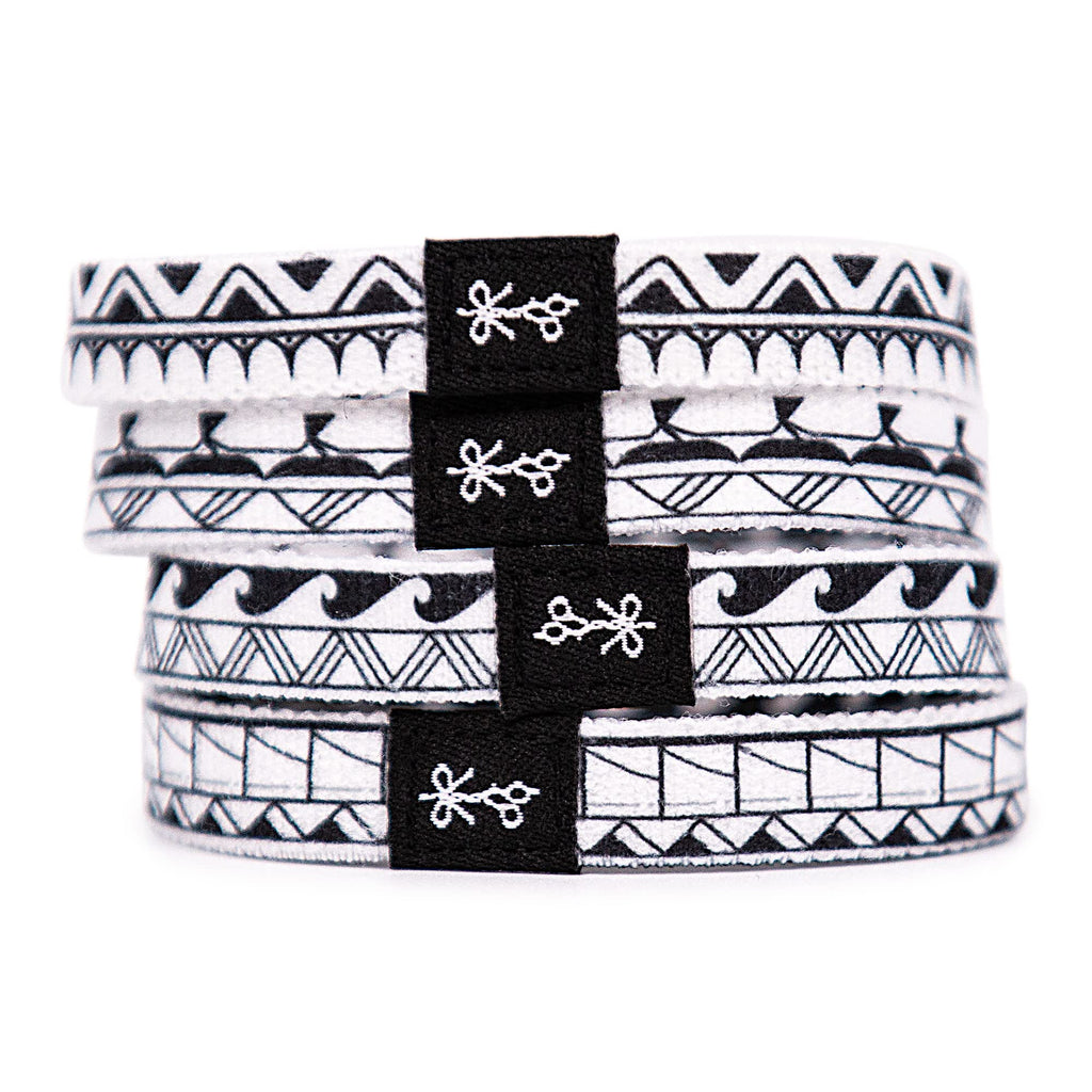 Hair Ties For Men | World-Famous Hair Ties For Guys | No-Break, No-Rip, No-Crease Bracelet Hair Bands | 4 Pcs Soft Elastic | 100 lb Strength (The Big Manas)