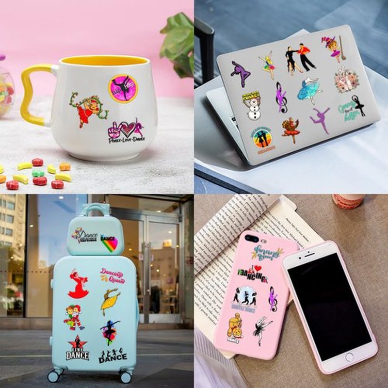 96PCS Dance Dancing Queen Temporary Tattoos Themed Birthday Party Supplies Decorations Favors Decor Ballet Hip Hop Dancer Tattoo Stickers Gifts For Kids Adults Boys Girls Classroom Prizes Carnival