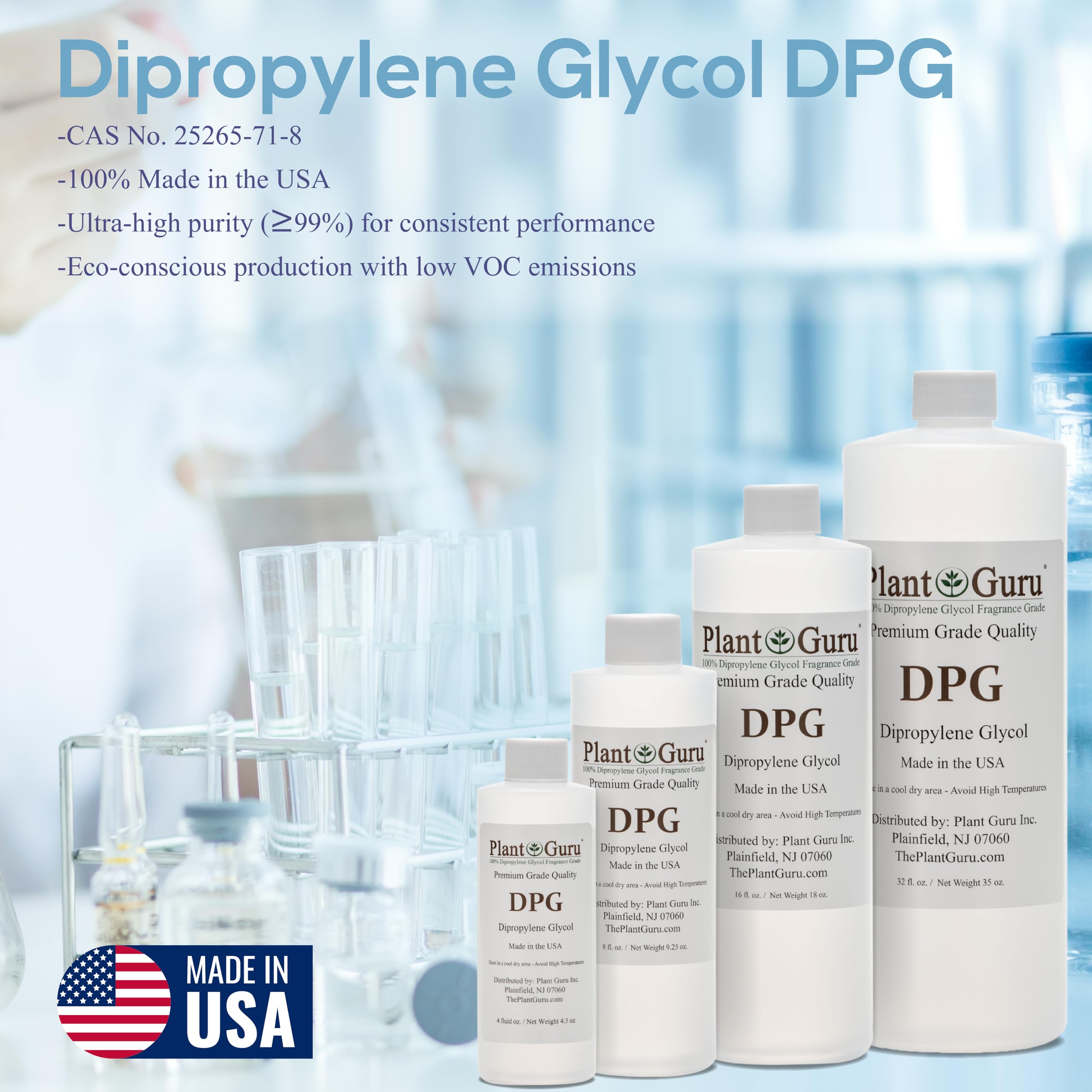 Dipropylene Glycol DPG - 1 Gallon 8.5 lbs. - Fragrance Grade Carrier Oil - Great for Incense Making, Perfume and Body Oils.