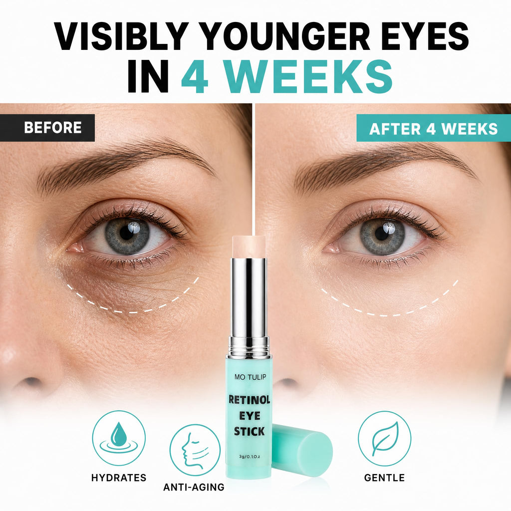 Retinol Eye Stick Balm, Retinol Eye Cream – Anti-Aging Formula Reduces Fine Lines, Dark Circles & Puffiness, Hydrates Delicate Skin – Visible Results in 4 Weeks, Gentle for Sensitive Skin