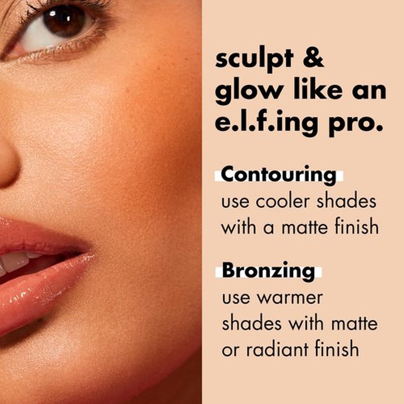 e.l.f. Primer-Infused Bronzer, Long-Lasting, Lightweight & Buildable Powder Bronzer, Delivers A Matte Finish, Vegan & Cruelty-Free, Catching Rays