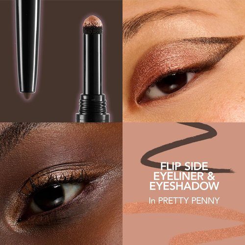 BUXOM Flip Side Dual-Ended Eyeliner & Shadow Duo - Waterline-Safe, Longwear, Vegan Formula