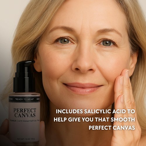 Ready to Wear Perfect Canvas Primer - Reduces Fine Wrinkles Anti Oxidants Anti Aging Skin Primer for Makeup Made in USA