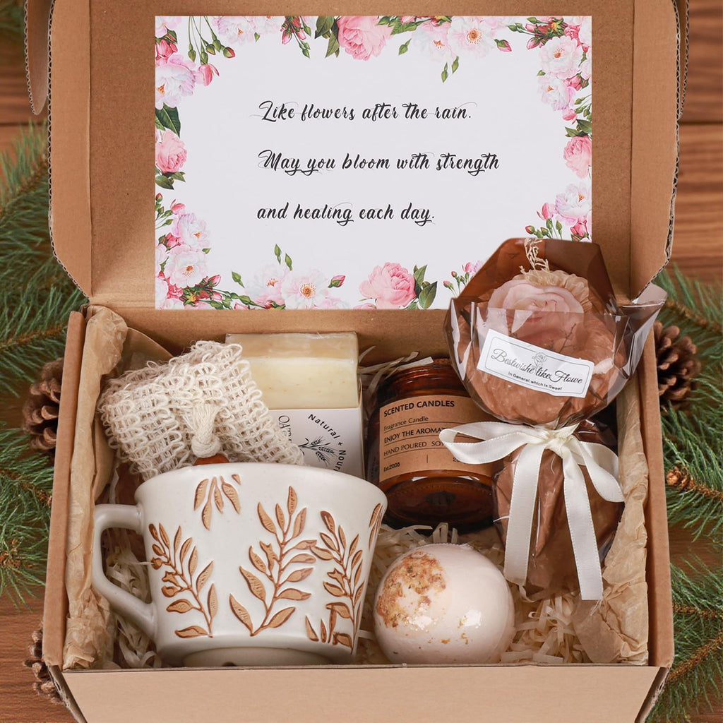 Women Self Care Gift Baskets & Sets-Post Surgery Care Package with Spa Items, Relaxation Items and Pampering Gifts - Special Day Gift Box Ideas