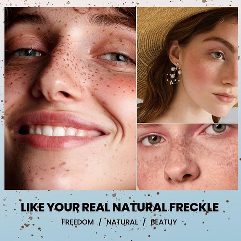 Skiennix 2-in-1 Microblading Freckle Pen & Stamp - Waterproof, 15° Tip for Natural Makeup, Lasts 24 Hours