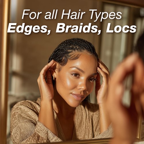 Lux Collection Edge Control Gel for 4C Hair - Maximum Hold 48 Hour Edge Control for Hair, Edge Lux Edge Gro+ with Castor Oil & Biotin, 3.53oz
