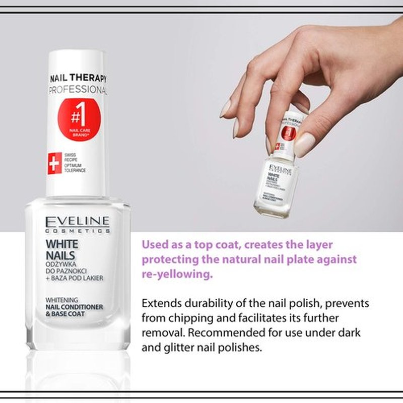 Eveline Cosmetics 3 In 1 Instantly Whiter Nail Whitener