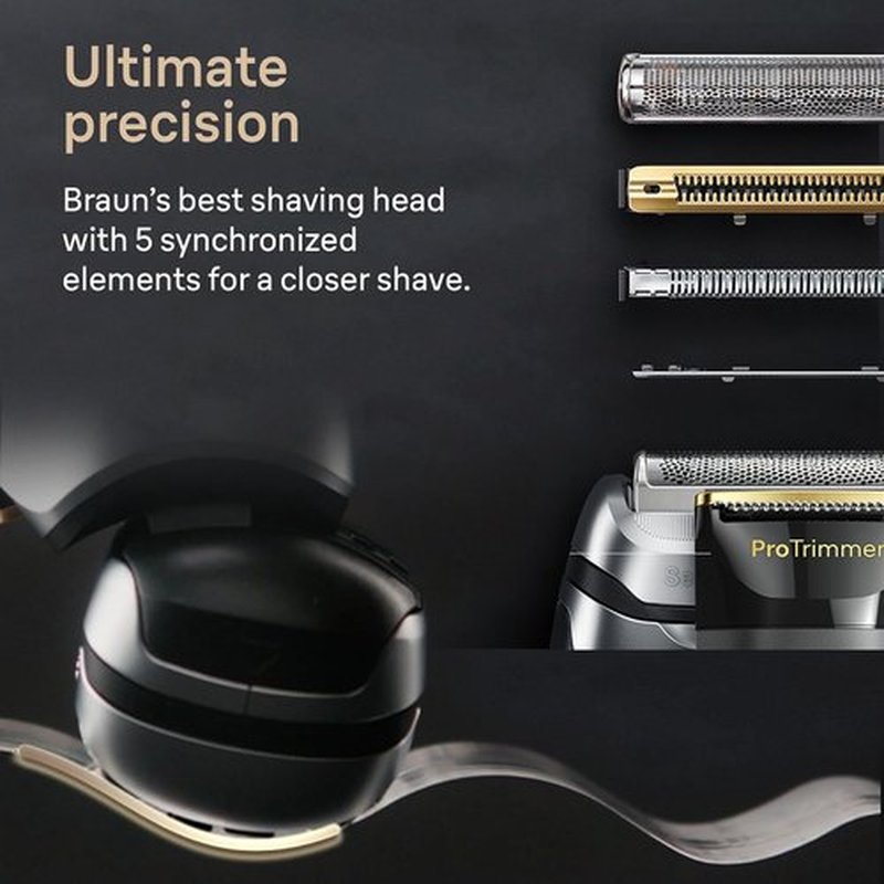 Braun Series 9 PRO+ Electric Shaver - 5 Pro Shave Elements & ProComfort Head | SmartCare Center Included