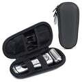 Electric Shaver Travel Case for Braun Series 3/5/6/7/8/9, Hard EVA Storage Bag with Dual Straps, Portable Protective Organizer for Men's Electric Razor, Charger & Accessories, Grey