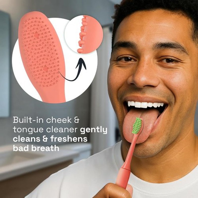 Brushmo Replacement Toothbrush Heads - Compatible with Philips One Sonicare | 4 Soft Dupont Bristle Heads in Miami Coral