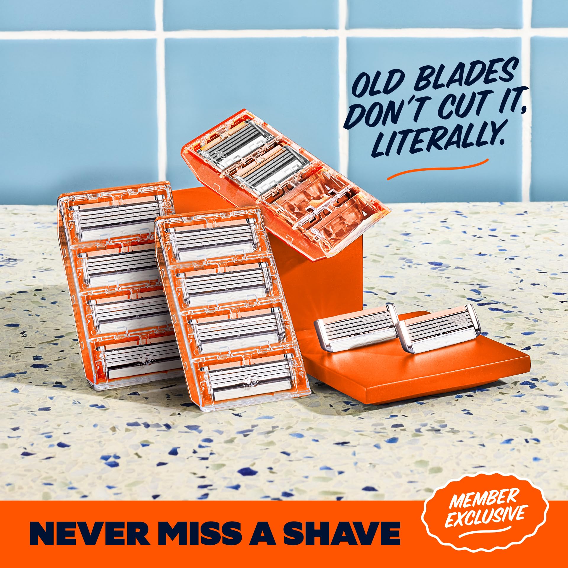 Dollar Shave Club | The Member Exclusive Shave Set | 4 Swift Rinse Refill Cartridges, 1 Handle (Green), 1 Shave Butter 3 ounce, 1 Razor Cover, Razors for Men