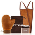 CZZXI Tanning Mitt, Body Brush & Back Tanner Applicator Kit – Self-Tan Applicator for Body, Face & Hard-to-Reach Areas | Includes Storage Pouch