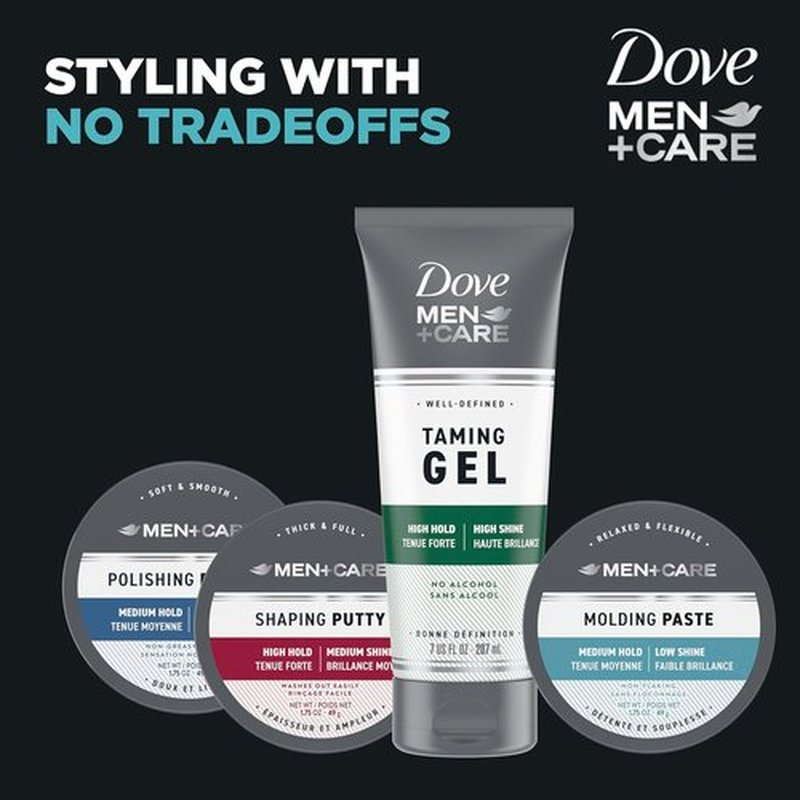 DOVE MEN + CARE Sculpting Hair Paste - Medium Hold Hair Styling Aid for Textured Look | 1.75 oz (3 Count)