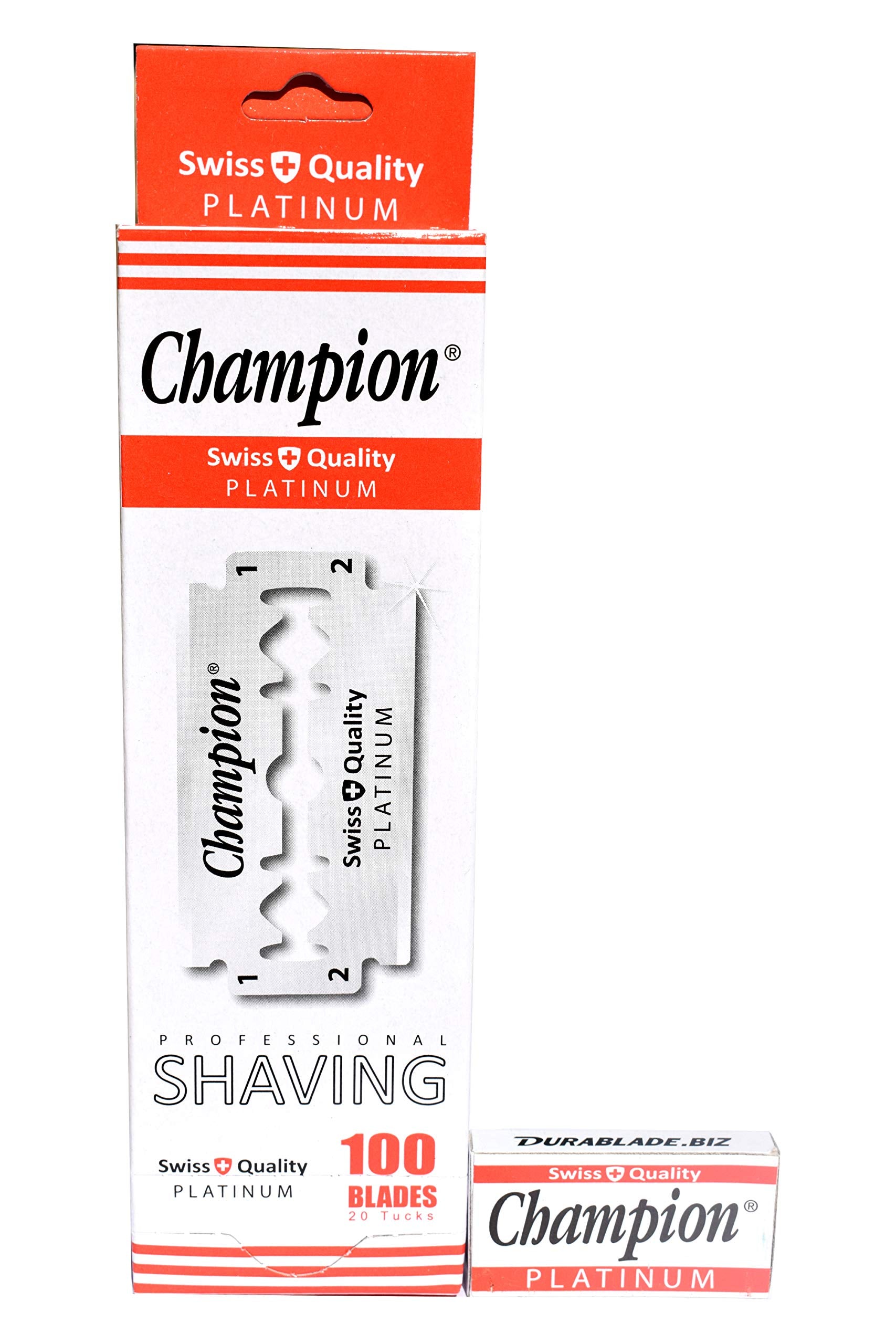 100 Champion Platinum Double Edge Razor Blades For Safety Razor - Men´s Safety Razor Blades For Shaving For Men For A Smooth And Clean Shave (1 Year Supply)