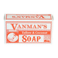 VanMan Beef Tallow and Coconut Oil Bar Soap – Pure Grass-Fed Beef Tallow Soap with Coconut Oil & Kaolin Clay, Subtle Grapefruit Scent, Hydrating & Nourishing, Clean Ingredients, 3.8oz - 10 Pack